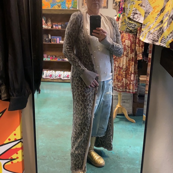 Free people long cheetah sweater - Picture 5 of 5